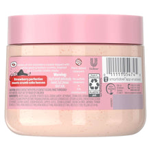 Dove crumble Strawberry Crumb Cake body scrub jar back with barcode and details