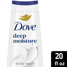 Dove deep moisture body wash bottle with blue cap, 20 fl oz