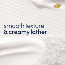Dove serum+ hydration body wash lather foam with smooth texture text