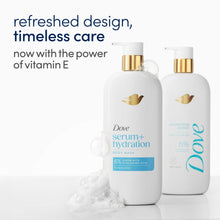 Dove serum+ hydration body wash with two bottles and gold pump tops