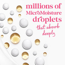 Dove body wash millions of micro-moisture droplet graphic