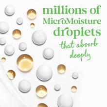 Body wash label with micro-moisture droplet graphic