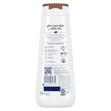 Moisturizing body wash bottle, white with brown cap