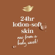 Dove body wash 24hr lotion-soft skin message with drops