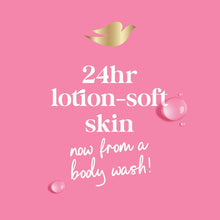 24hr lotion-soft skin graphic with pink gel drops and text about uplifted skin