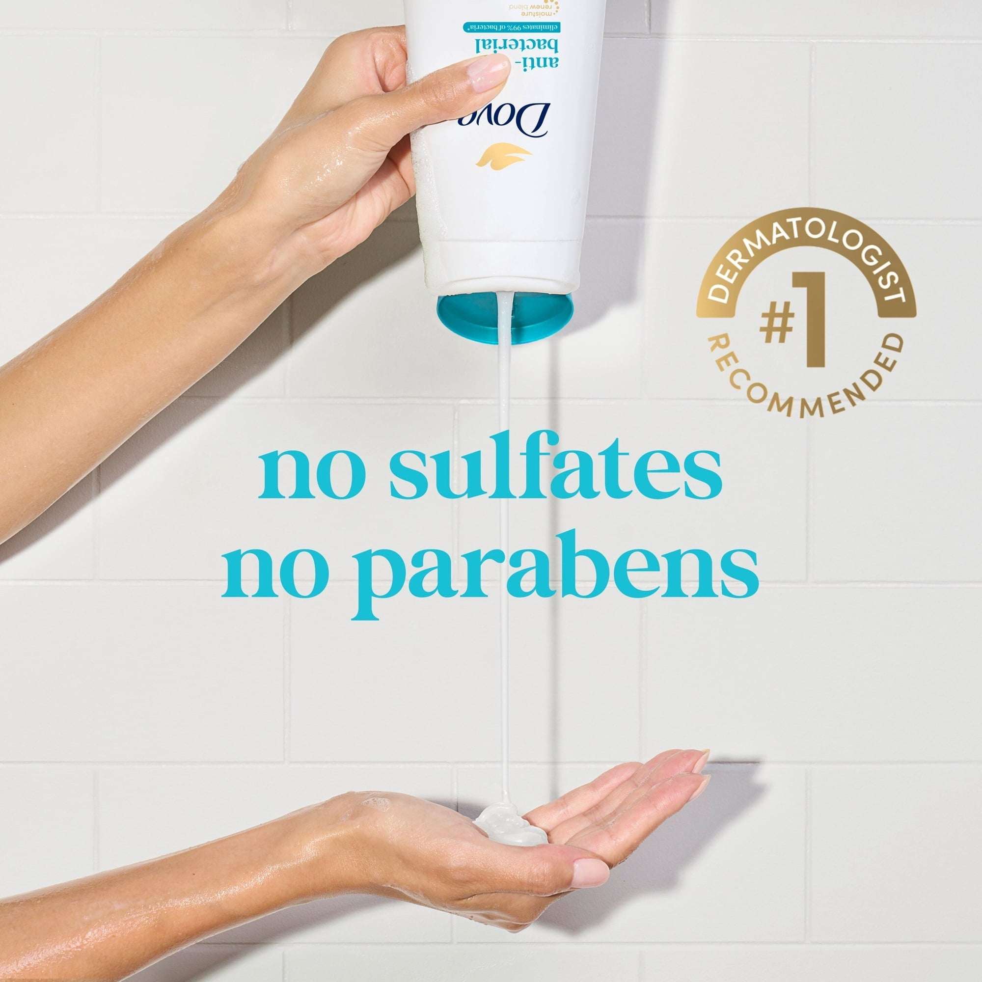 Dove Body Wash with Pump For All Skin Types Antibacterial Protects From Dryness, 11 fl oz