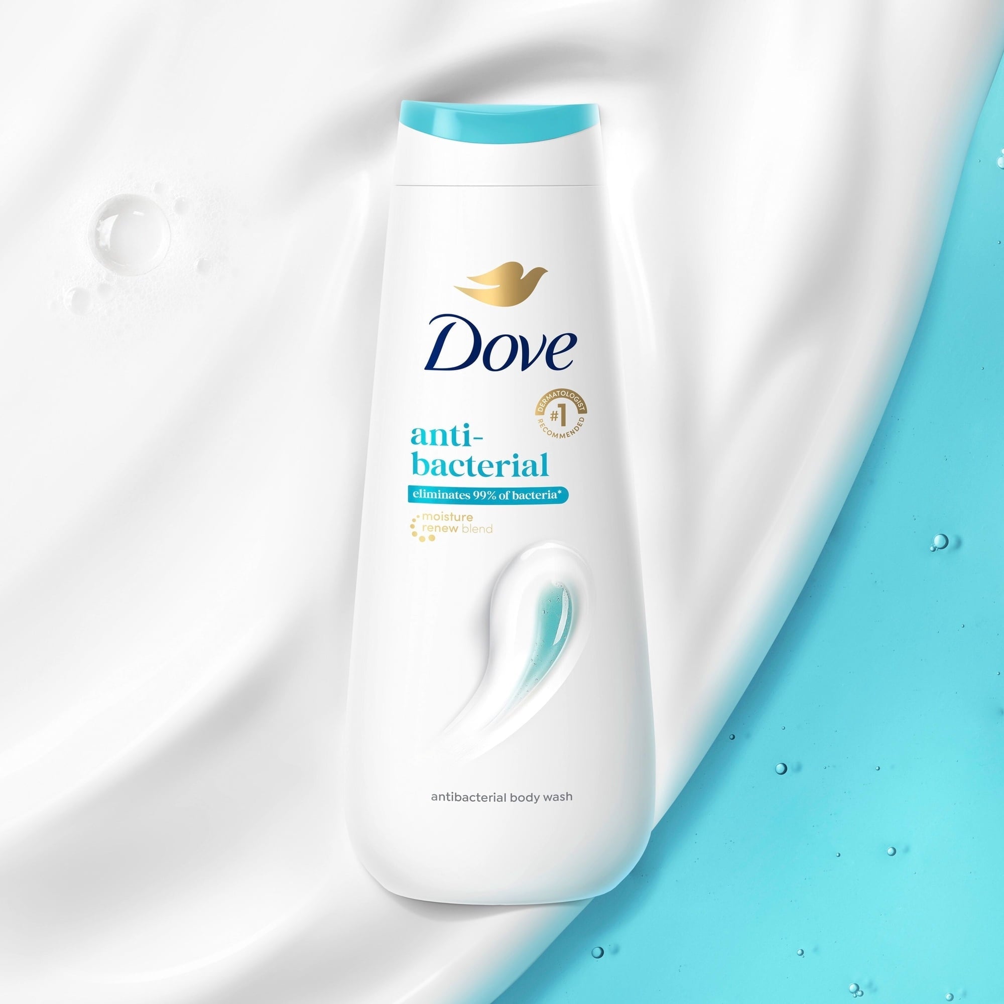 Dove Body Wash with Pump For All Skin Types Antibacterial Protects From Dryness, 11 fl oz