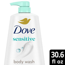 Body wash bottle with mint pump, close-up showing 30.6 fl oz label
