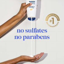 Body wash pump tube dispensing foam onto an open palm