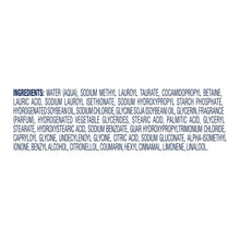 Dove deep moisture body wash ingredients list printed on product packaging