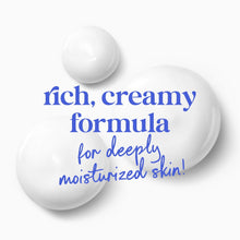 Dove body wash brand and moisturizing claims graphic with “rich, creamy formula” text