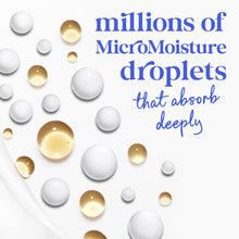 Moisture droplet spheres graphic for body wash