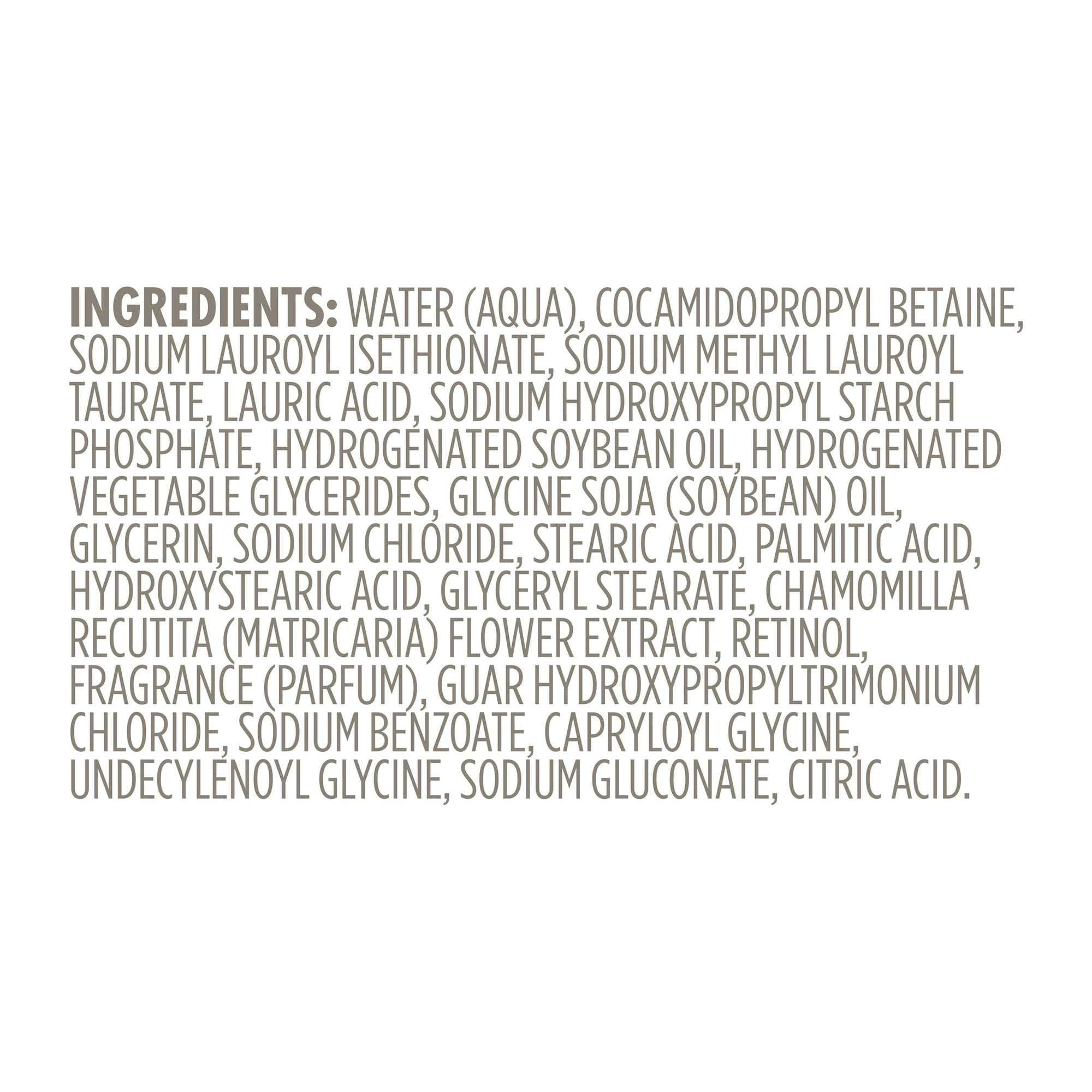 Dove Calming Moisture Body Wash for Women 3% Renewing Serum with Retinol & Chamomile, 18.5 oz