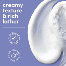 Creamy foamy body wash lather swirl on skin, close-up