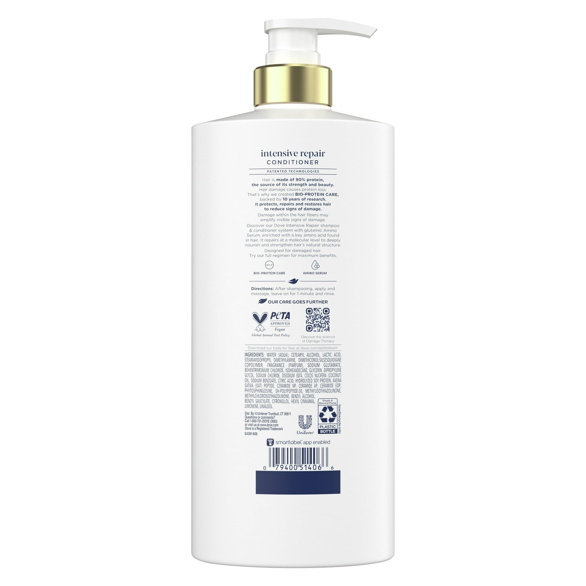 Dove Conditioner for Women Intensive Repair with Bio-Protein Care Technology and Amino Serum, 28 fl oz
