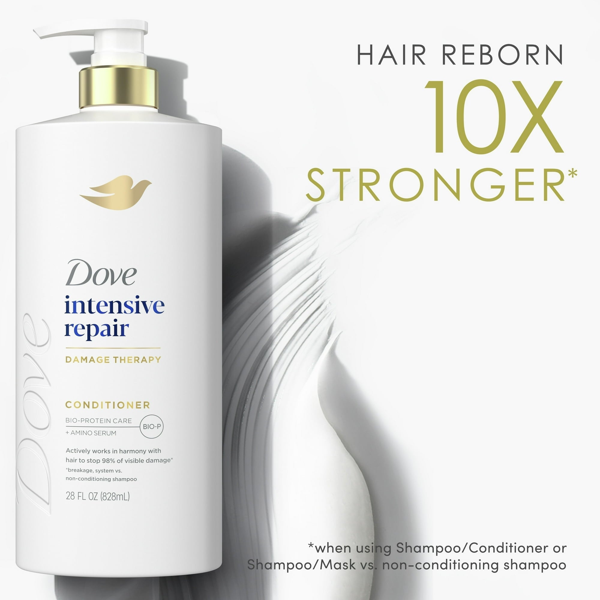 Dove Conditioner for Women Intensive Repair with Bio-Protein Care Technology and Amino Serum, 28 fl oz