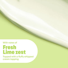 Creamy white body wash foam