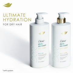 Dove Daily Moisture Conditioner for Smoothness, with Hyaluronic Acid, 28 fl oz