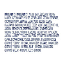 Dove body scrub ingredient list text on package
