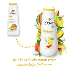 Dove Glowing Gentle Body Wash for Women Mango & Almond Butter, 20 oz