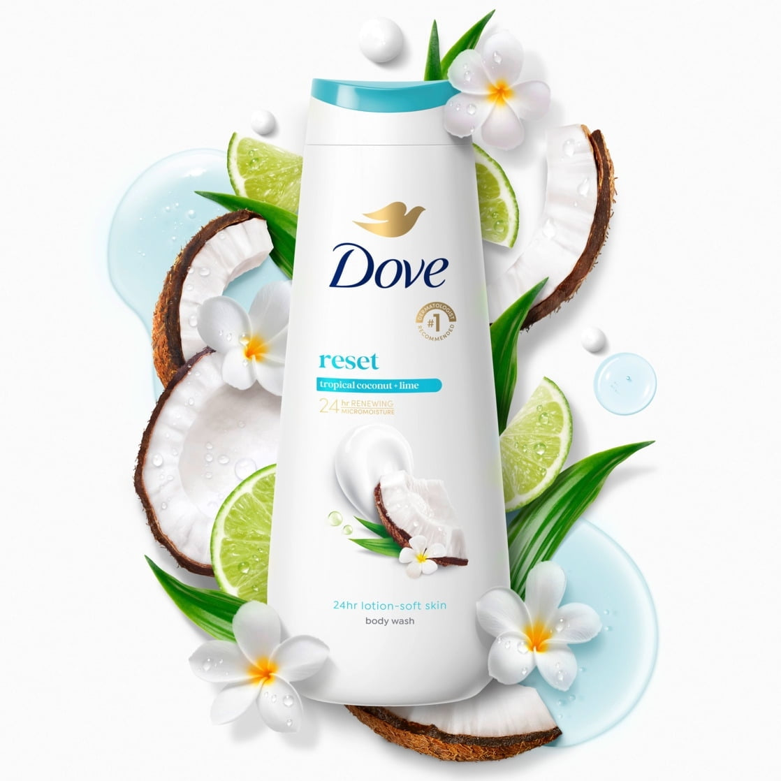 Dove Limited Edition Body Wash Tropical Coconut for Hydrated & Soft Skin, 20 fl oz