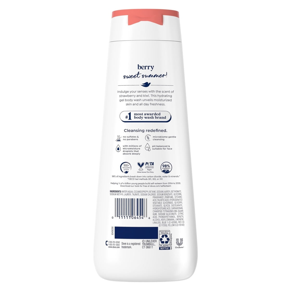 Dove Limited Edition Body Wash for Women Strawberry Kiwi, 20 fl oz