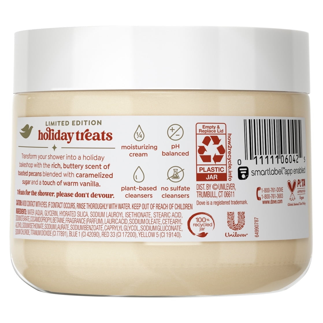 Dove Limited Edition Holiday Treats Body Scrub Pecan Buttercrunch, 15 oz (3 PACK )