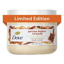Dove body scrub jar, pecan butter crunch limited edition, front label view