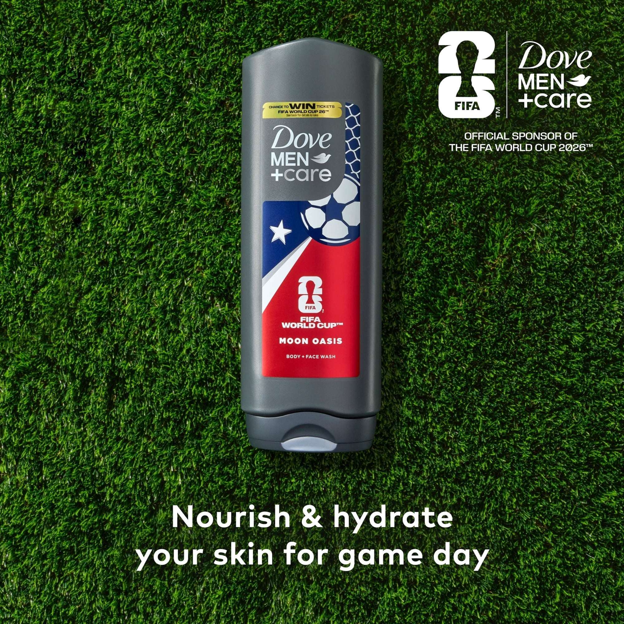 Dove Men+Care Limited Edition FIFA Body & Face Wash for Men Moon Oasis for Hydrated & Soft Skin, 18 fl oz