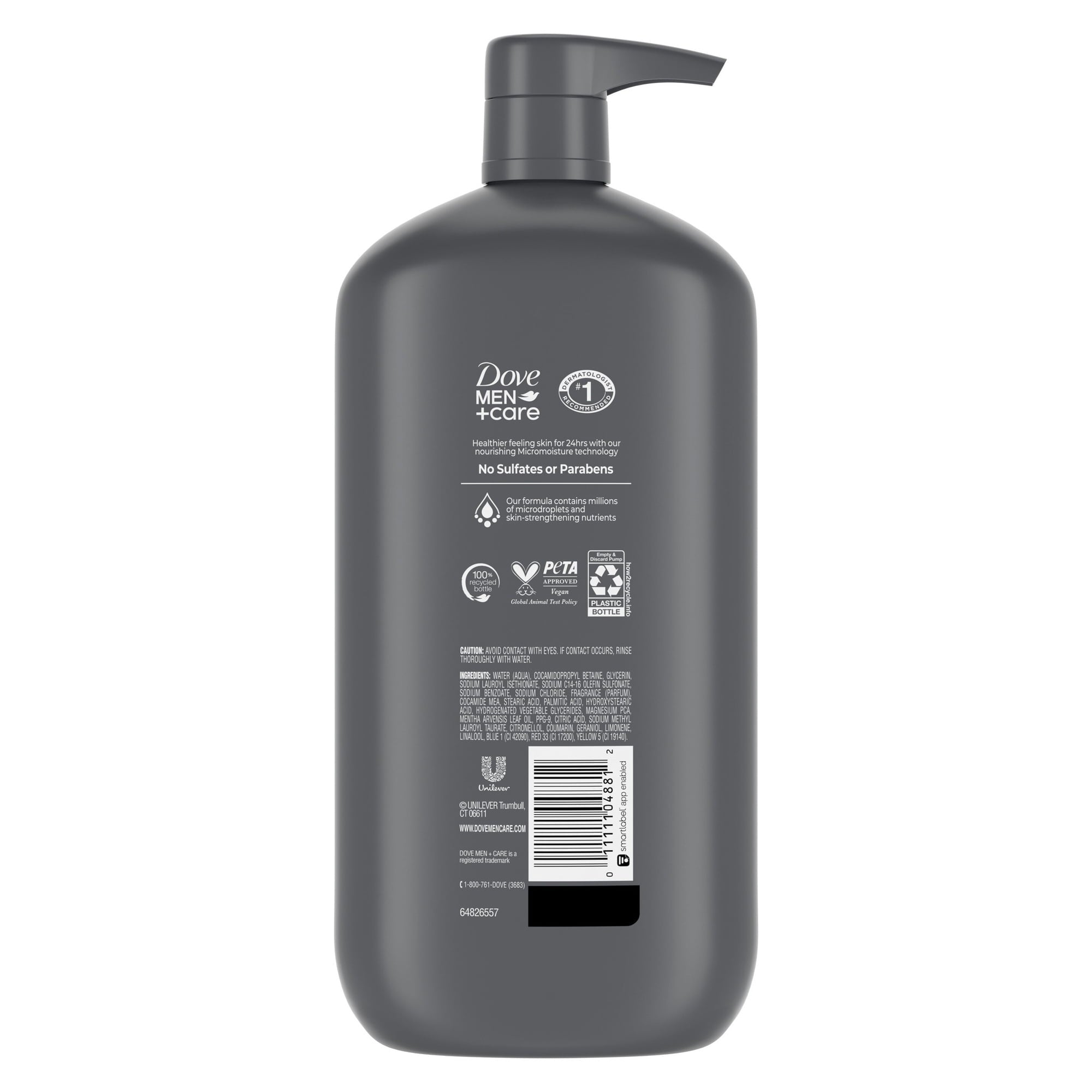 Dove Men+Care Body And Face Wash With Tea Tree Oil, Invigorating Revive 3N1 With 24-Hour Nourishing Micromoisture Technology, ,30 fl oz (Pack of 3)