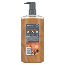 Dove Men+Care body wash bottle back panel with pump