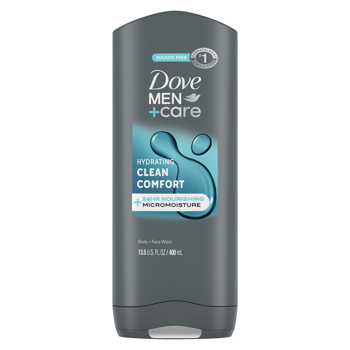 Dove Men+Care Daily Use Face & Body Wash for Men Clean Comfort All Skin, 13.5 oz