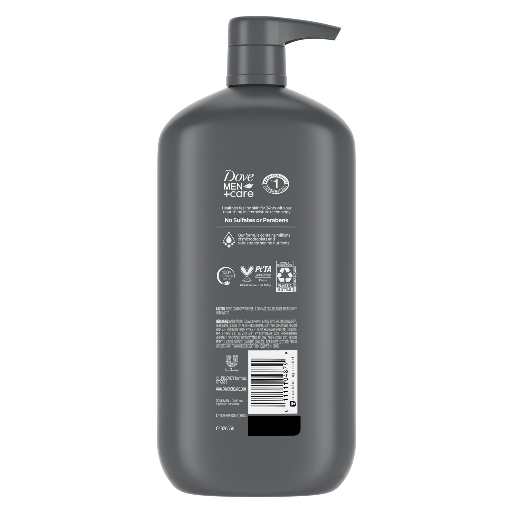 Dove Men Care Exfoliating Deep Clean Face & Body Wash for Men, Citrus Cedarwood, 30 oz