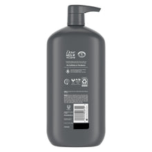 Dove Men+Care body wash bottle back with ingredient and barcode information