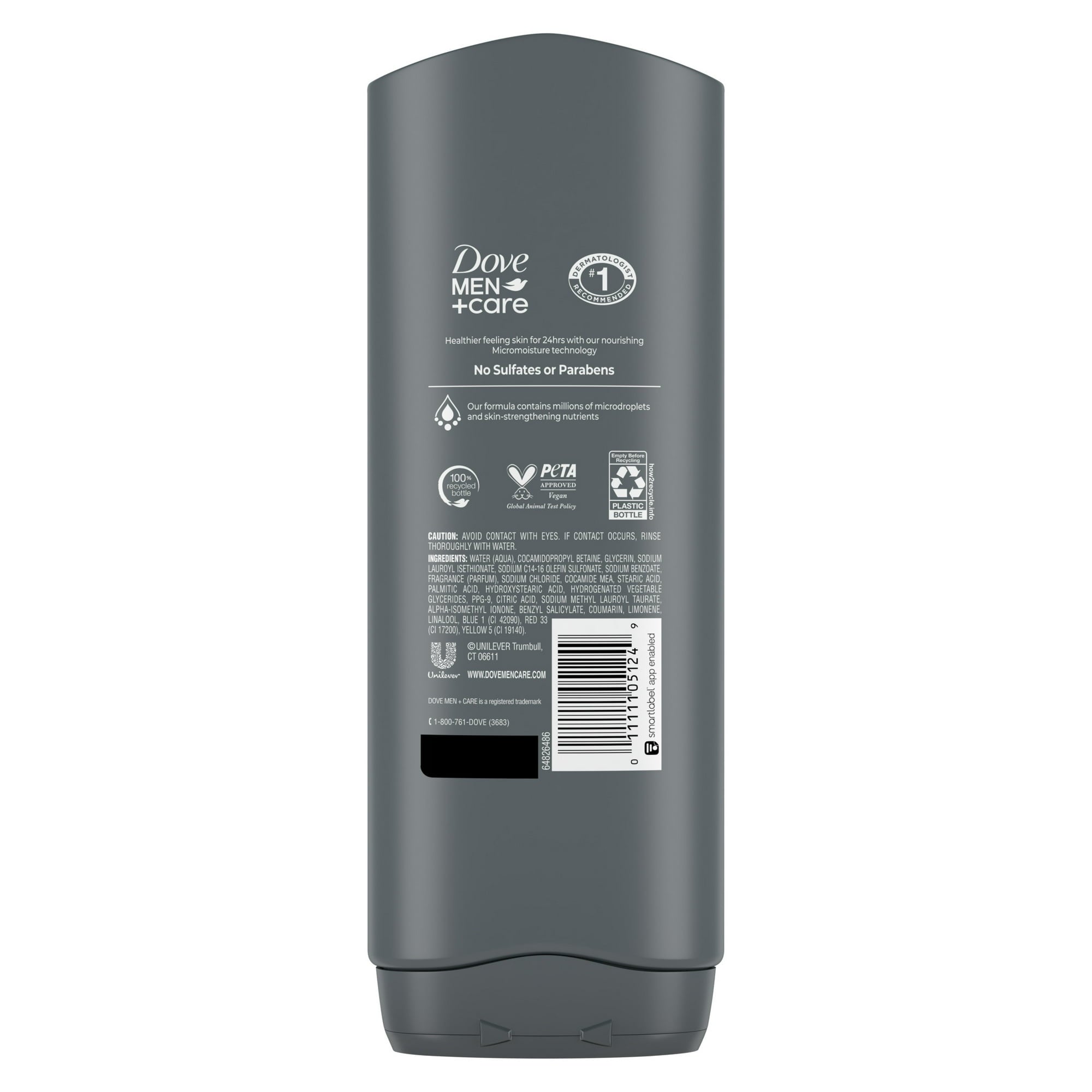 Dove Men+Care Hydrating Gentle Face & Body Wash for Men Clean Comfort All Skin, 18 oz