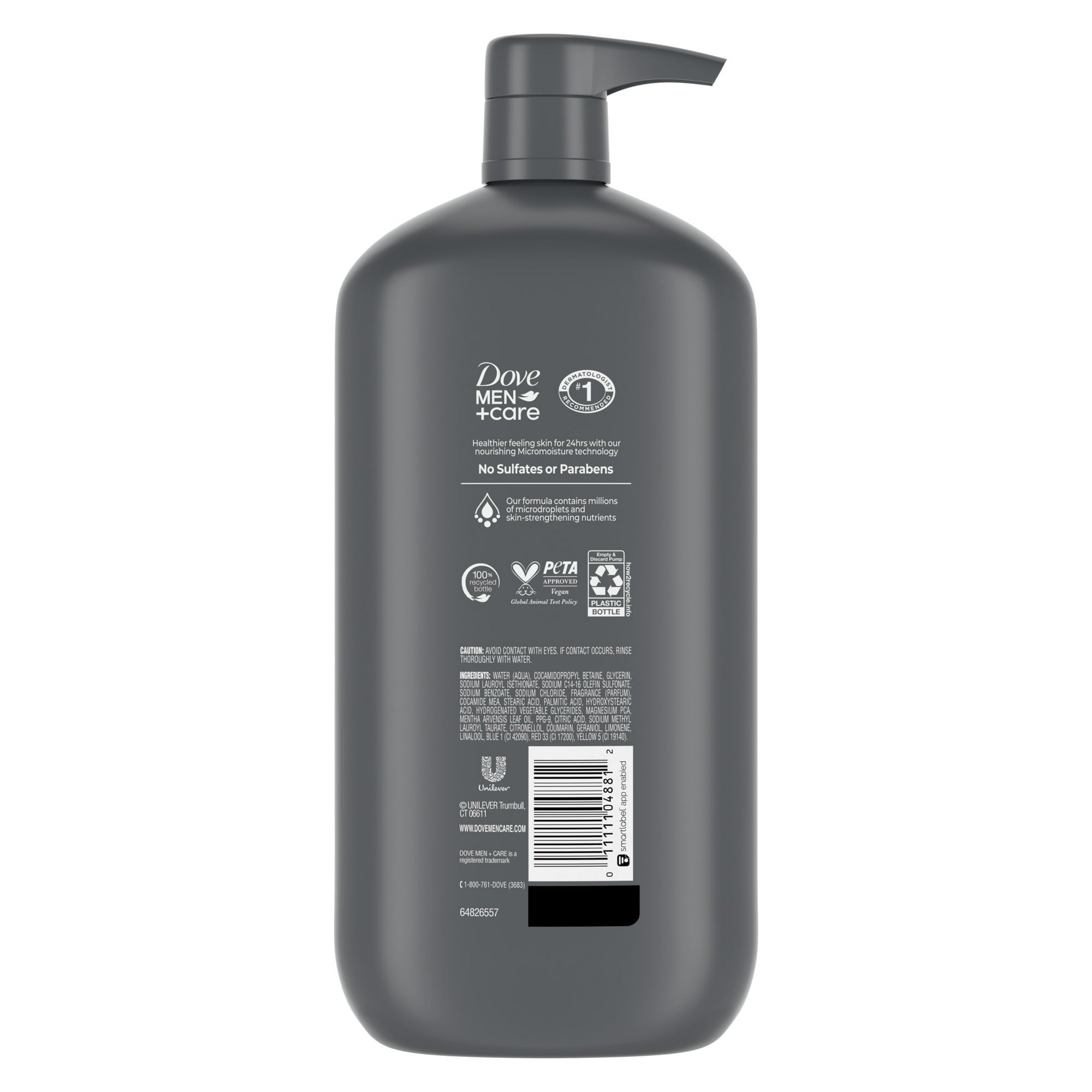 Dove Men+Care Invigorating Revive 3-in-1 Body Face & Hair Wash for Men All Skin, 30 oz