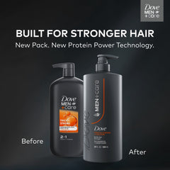 Dove Men+Care Shampoo Builds Hair Strength, Thick & Strong, with Calcium, 28 fl oz