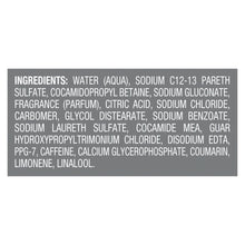 Dove Men+Care shampoo ingredients panel listing WATER and sodium C12-13 Pareth Sulfate
