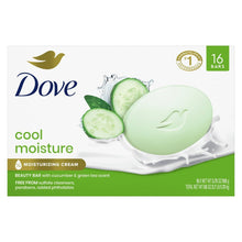 Dove cool moisture moisturizing beauty bar soap, light green, 16 bars