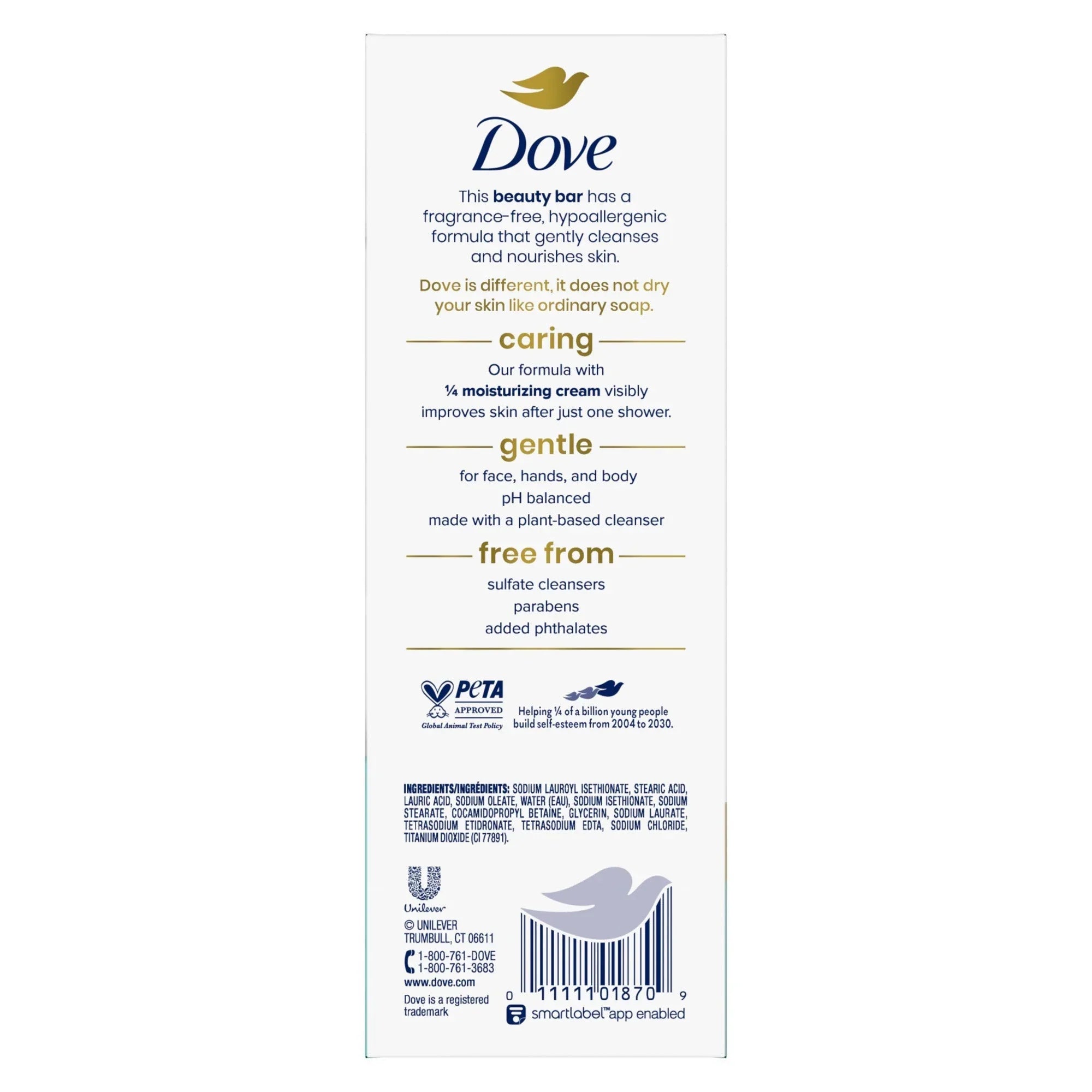 Dove Moisturizing Beauty Bar Soap Sensitive Skin, 3.75 oz, 16 Bars - USA MEGA SHOP