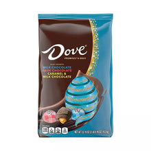 Milk chocolate candy assortment bag with foil-wrapped egg pieces, Dove