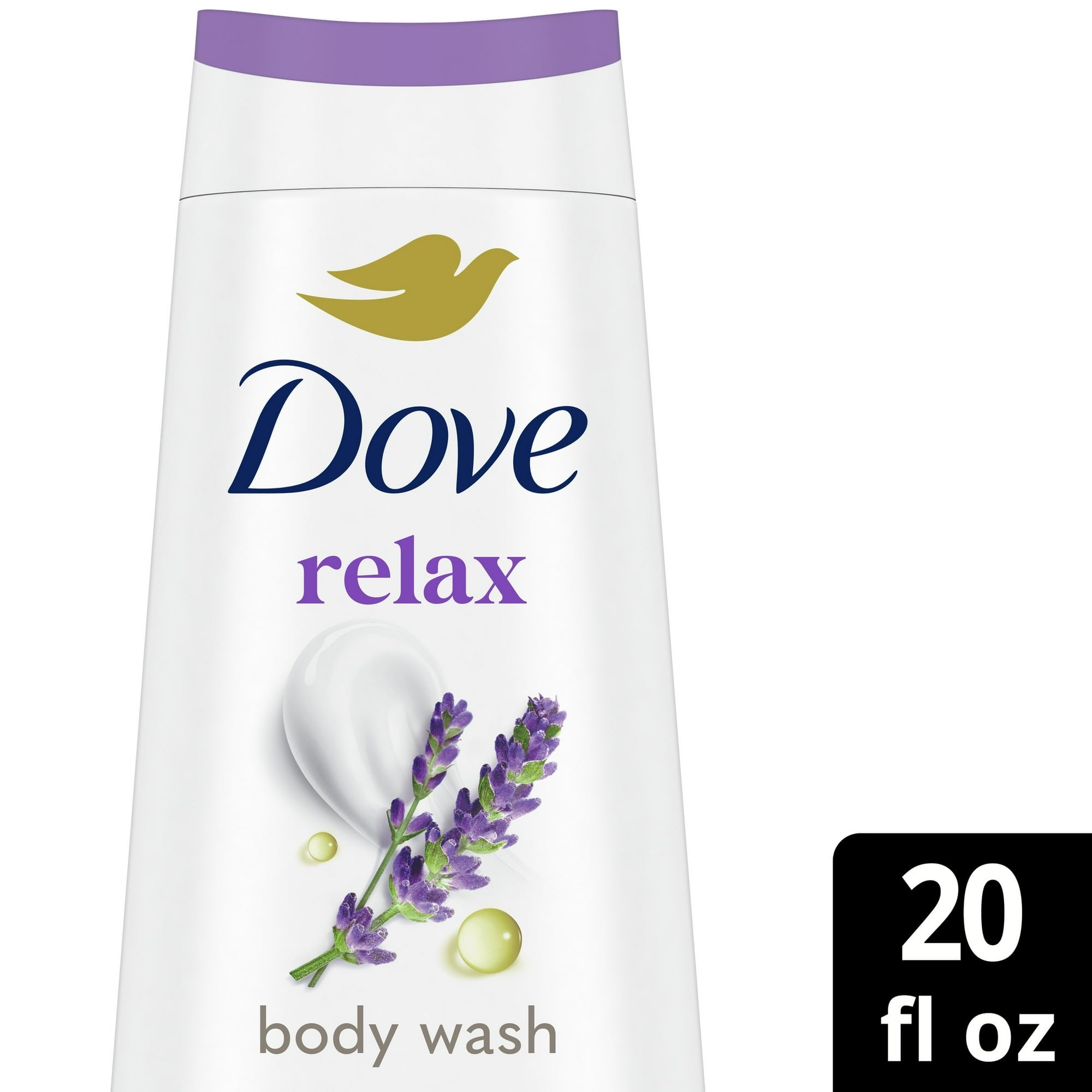 Dove Relaxing Body Wash for Women Lavender Oil & Chamomile Cleanser, 20 oz