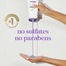Dove body wash bottle dispensing with no sulfates no parabens text