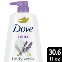 Dove body wash bottle with purple pump, 30.6 fl oz size