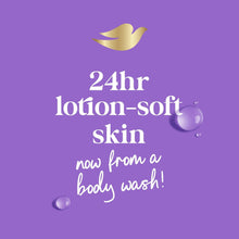 Dove body wash 24hr lotion-soft skin claim graphic