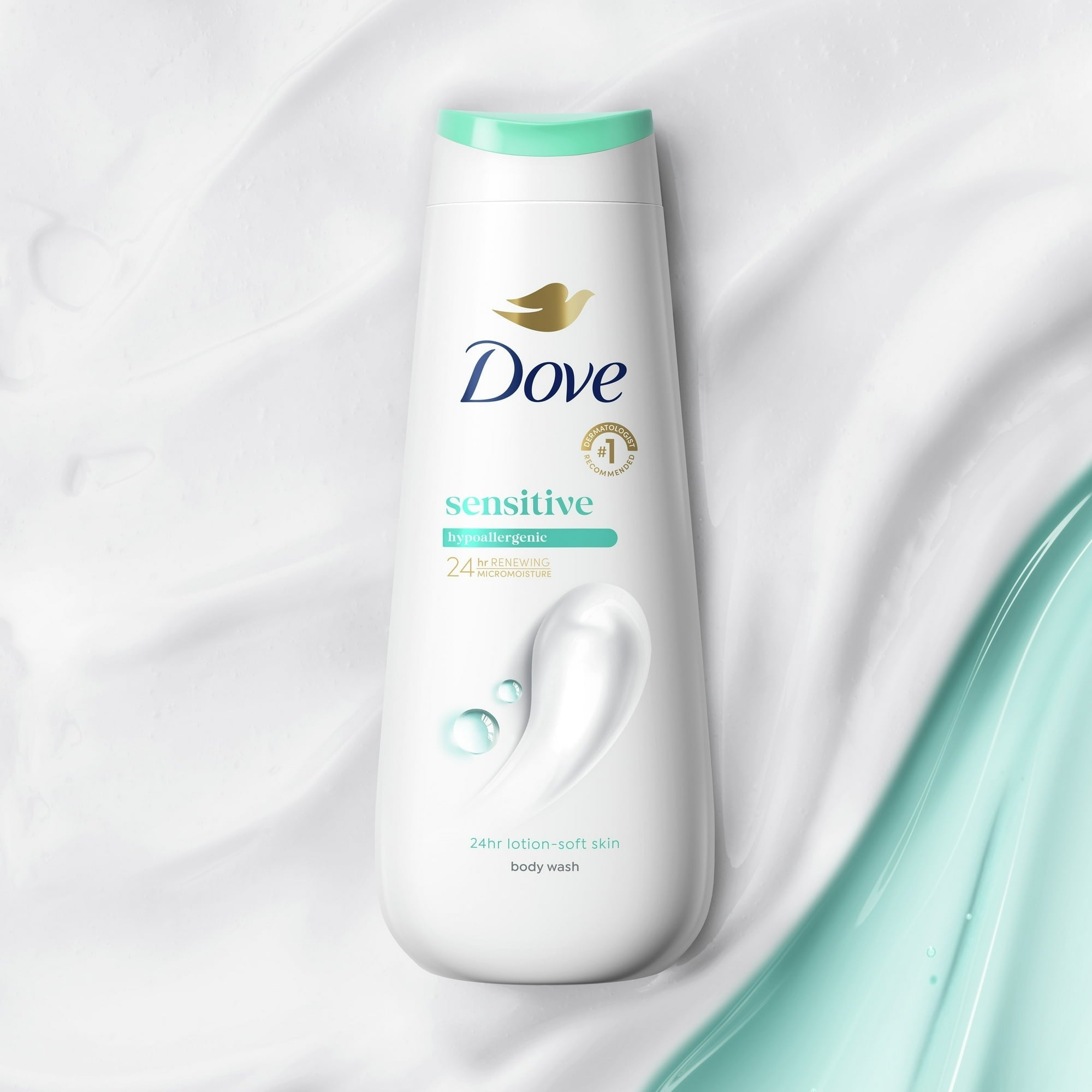 Dove Sensitive Skin Liquid Body Wash Hypoallergenic & Sulfate Free, 11 oz