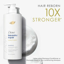 Dove intensive repair shampoo bottle with pump and bubble-like foam