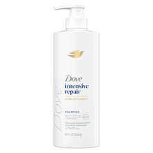 Dove intensive repair shampoo bottle with pump, white 18 oz