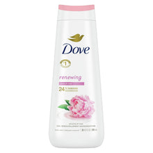 Dove body wash bottle with pink peony and rose oil scent, 20 fl oz