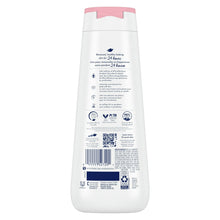 Dove body wash bottle back label with product details